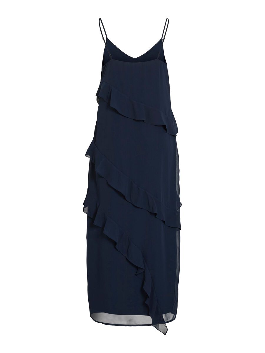VILA VIROMAINE SPALLINE VESTITO LUNGO, Navy Blazer, highres - 14113927_NavyBlazer_002.jpg