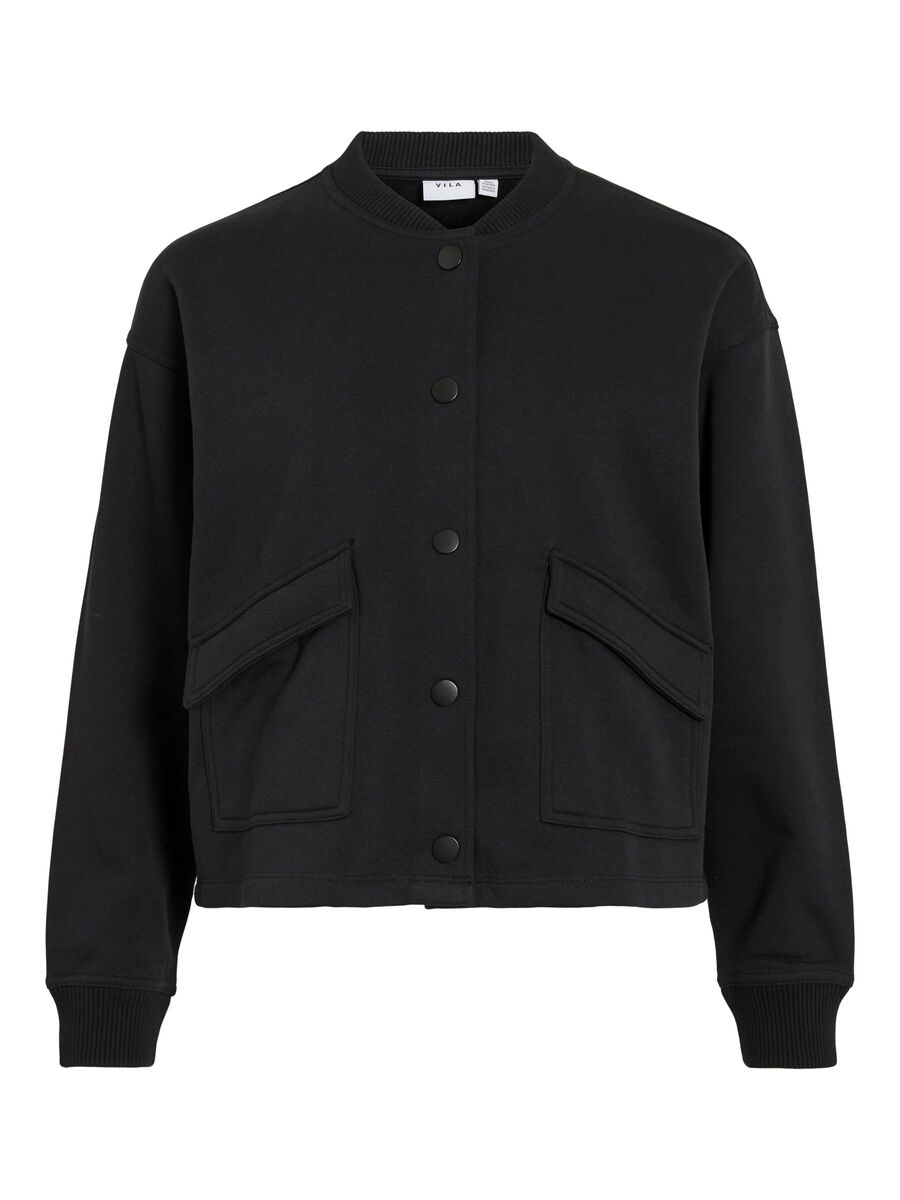 VILA VIODESSIA BUTTONED JACKET, Black Beauty, highres - 14108715_BlackBeauty_001.jpg