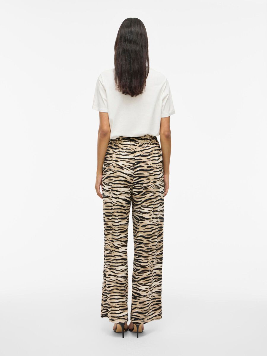 VILA VILEOA - TAILLE HAUTE PANTALON À JAMBE AMPLE, Doeskin, highres - 14111168_Doeskin_1229491_004.jpg