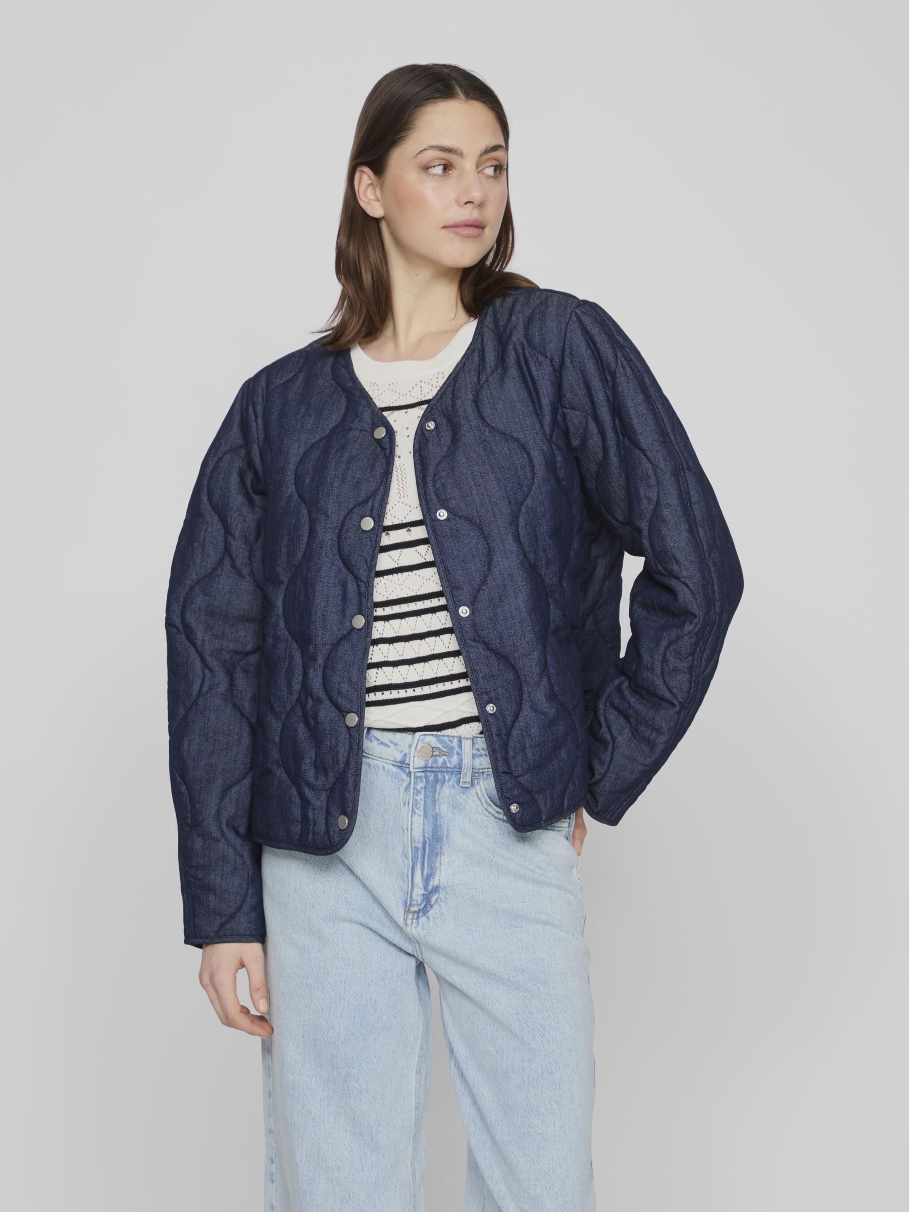 A BOUTONS VESTE EN JEAN Bleu VILA