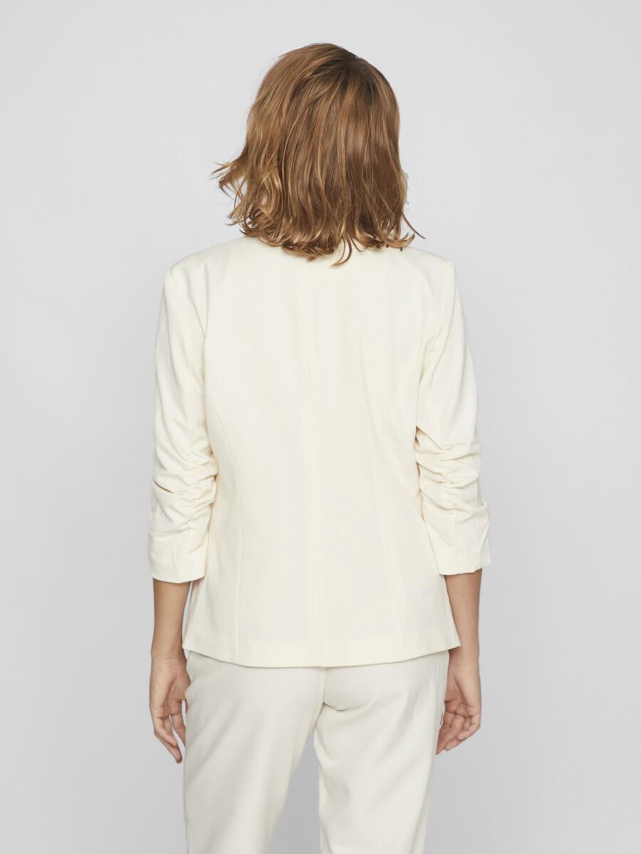 VILA VIHER 3/4 SLEEVED FORMFITTED BLAZER, Birch, highres - 14039434_Birch_004.jpg