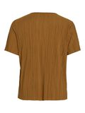 Vila RIBBED SHORT SLEEVED TOP, Cathay Spice, highres - 14089481_CathaySpice_002.jpg
