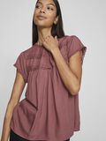 VILA DETAILED SHORT SLEEVED TOP, Rose Brown, highres - 14099307_RoseBrown_007.jpg