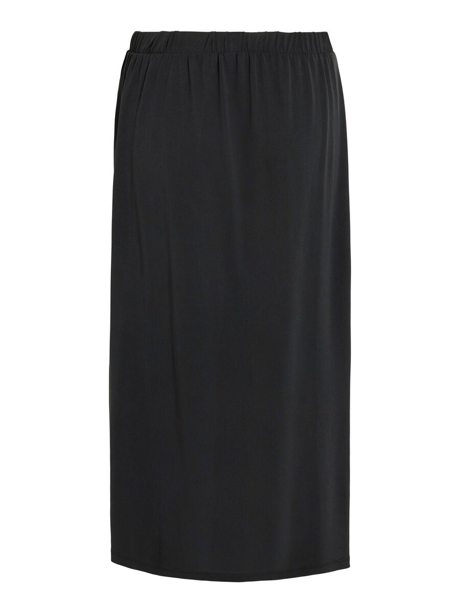 VILA HIGH WAIST MIDI SKIRT, Black, highres - 14101691_Black_002.jpg