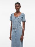 VILA DENIM TOP À MANCHES COURTES, Light Blue Denim, highres - 14105765_LightBlueDenim_003.jpg