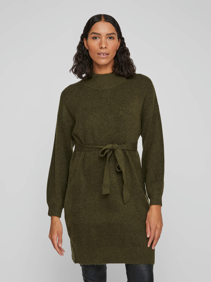 Vila TAILLENGÜRTEL STRICKKLEID, Ivy Green, highres - 14085791_IvyGreen_1025687_003.jpg