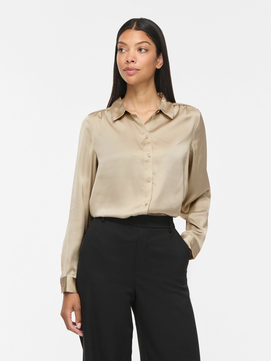 Product carousel image - VISOFIE LONG SLEEVED SHIRT, Cement | 1