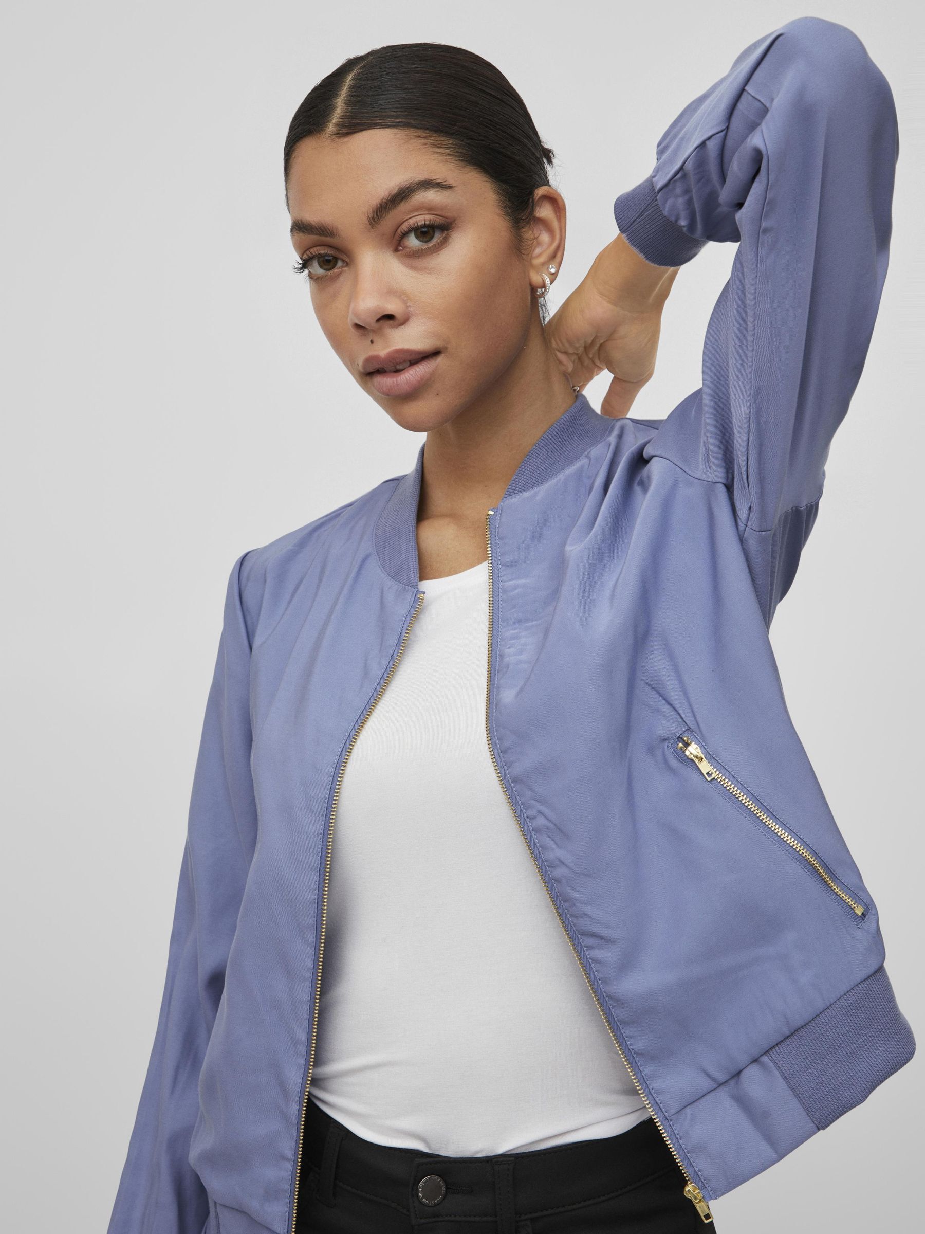Blue bomber jacket women hotsell