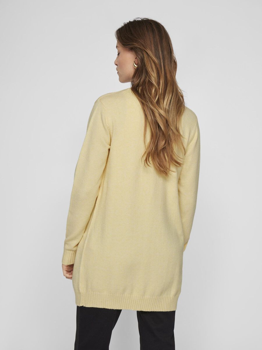 VILA VIRIL BASIC STRICK STRICKJACKE, Pale Banana, highres - 14044041_PaleBanana_593650_004.jpg