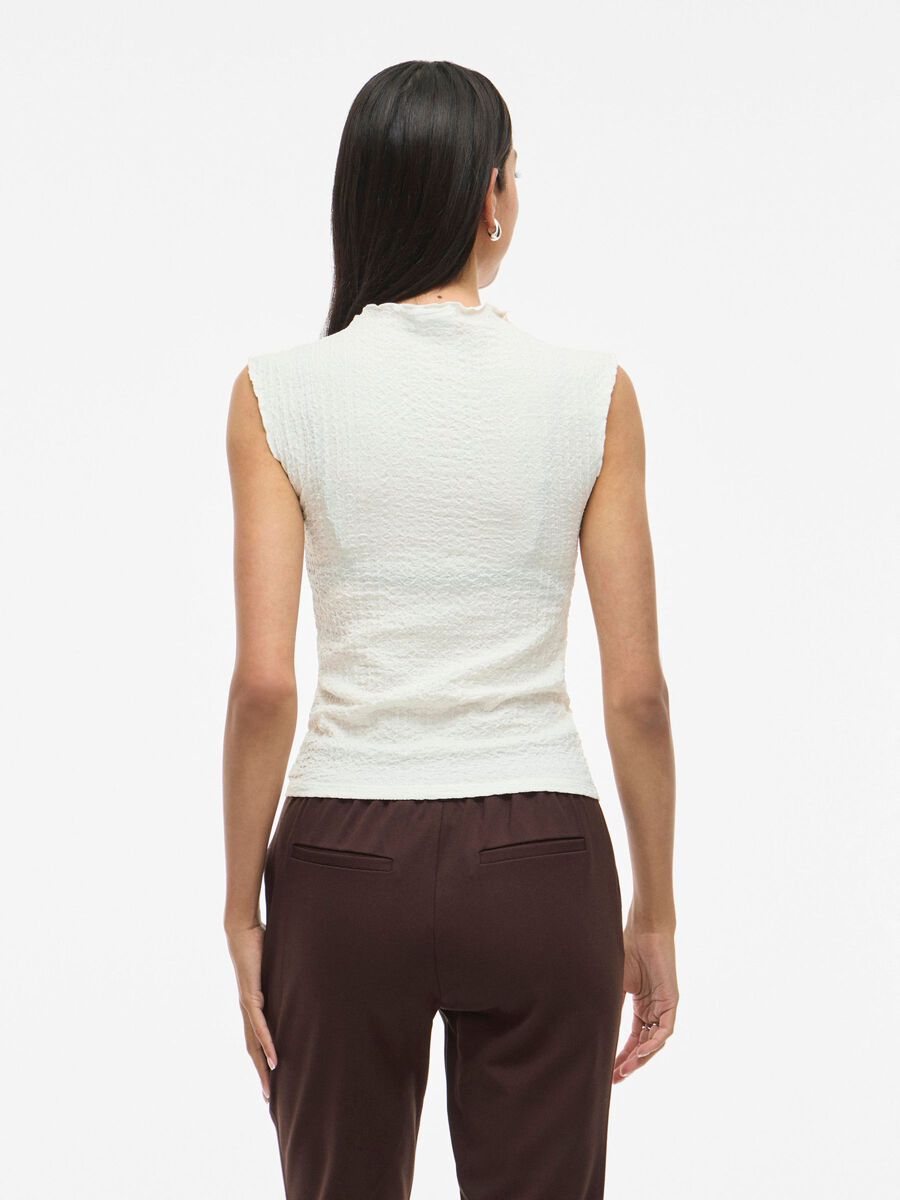 VILA VIDELIA HIGH NECK SLEEVELESS TOP, Cloud Dancer, highres - 14112111_CloudDancer_004.jpg