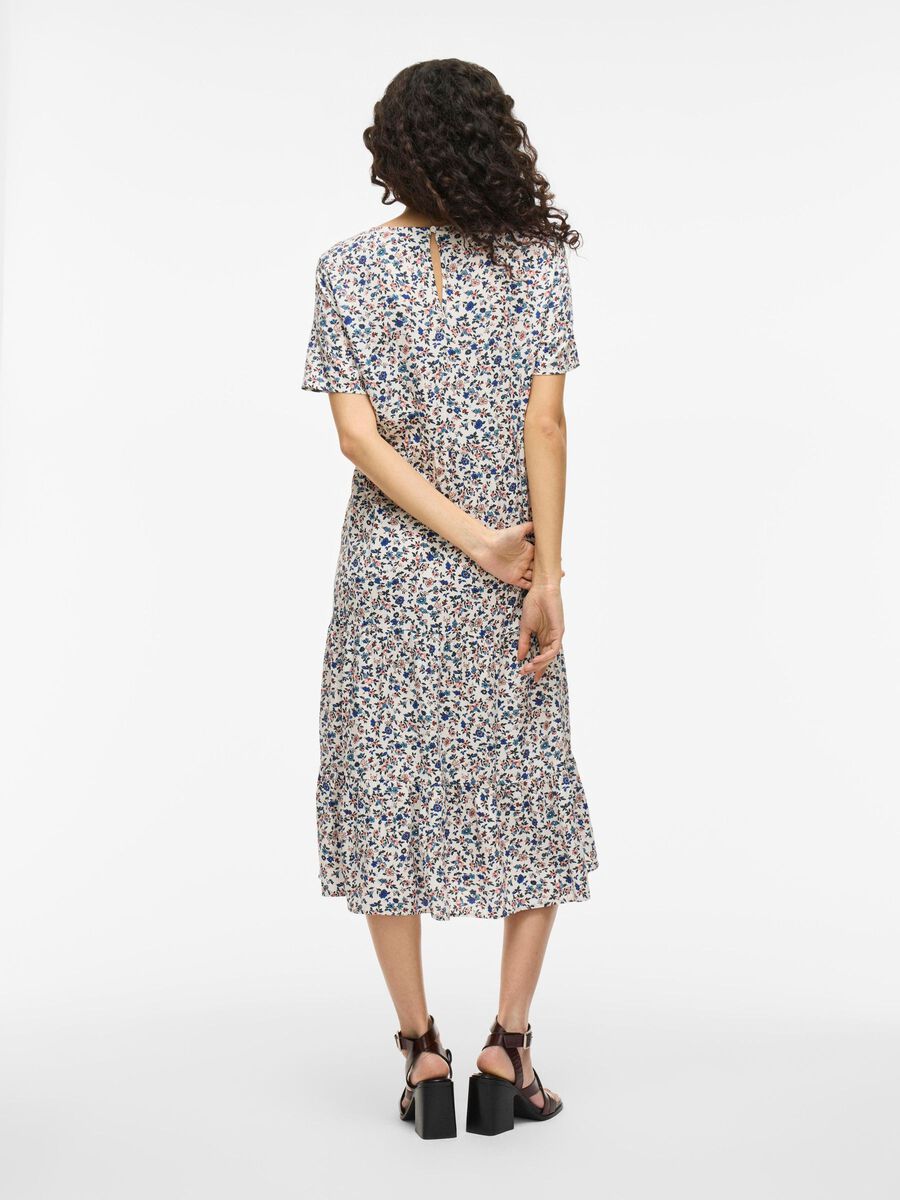 VILA SHORT SLEEVED MIDI DRESS, Cloud Dancer, highres - 14078934_CloudDancer_1210880_004.jpg