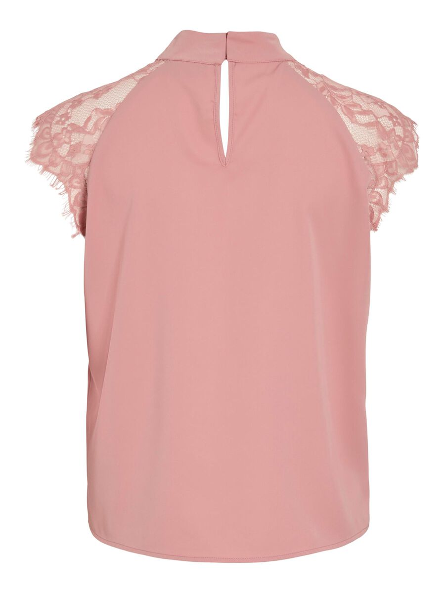 VILA VISIMPLY LACE SHORT SLEEVED TOP, Old Rose, highres - 14112695_OldRose_002.jpg