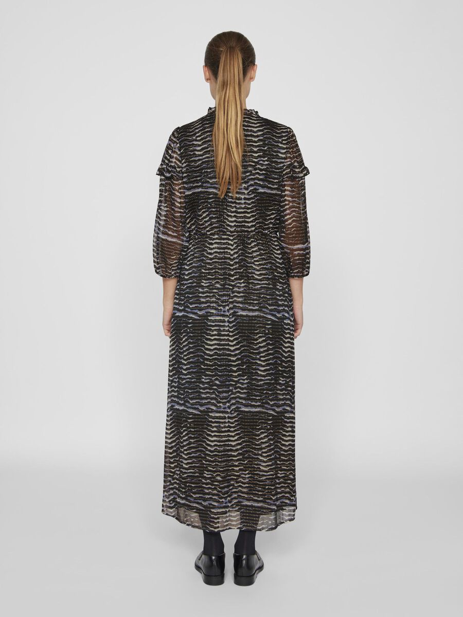 VILA 3/4 SLEEVED MAXI DRESS, Bijou Blue, highres - 14099495_BijouBlue_1129752_004.jpg