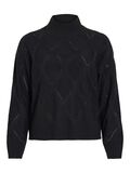 VILA HOGE KRAAG GEBREIDE TRUI, Black Beauty, highres - 14102597_BlackBeauty_001.jpg