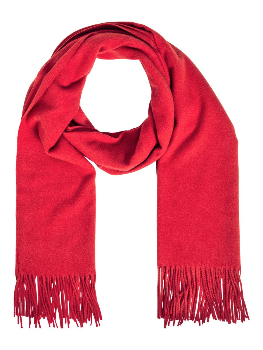 Product carousel image - VISIDDIN FRINGE SCARF, Racing Red | 2