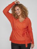 Vila CURVE - KNITTED WRAP TOP, Tigerlily, highres - 14081102_Tigerlily_007.jpg
