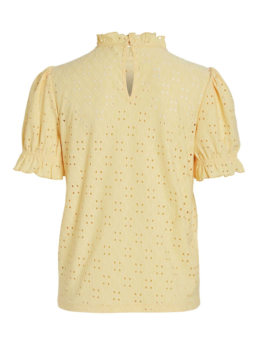 VILA EMBROIDERED SHORT SLEEVED TOP, Golden Haze, highres - 14070251_GoldenHaze_002.jpg