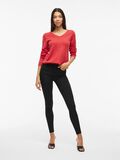 VILA VIRIL V-NECK KNITTED PULLOVER, Aurora Red, highres - 14042769_AuroraRed_958941_005.jpg