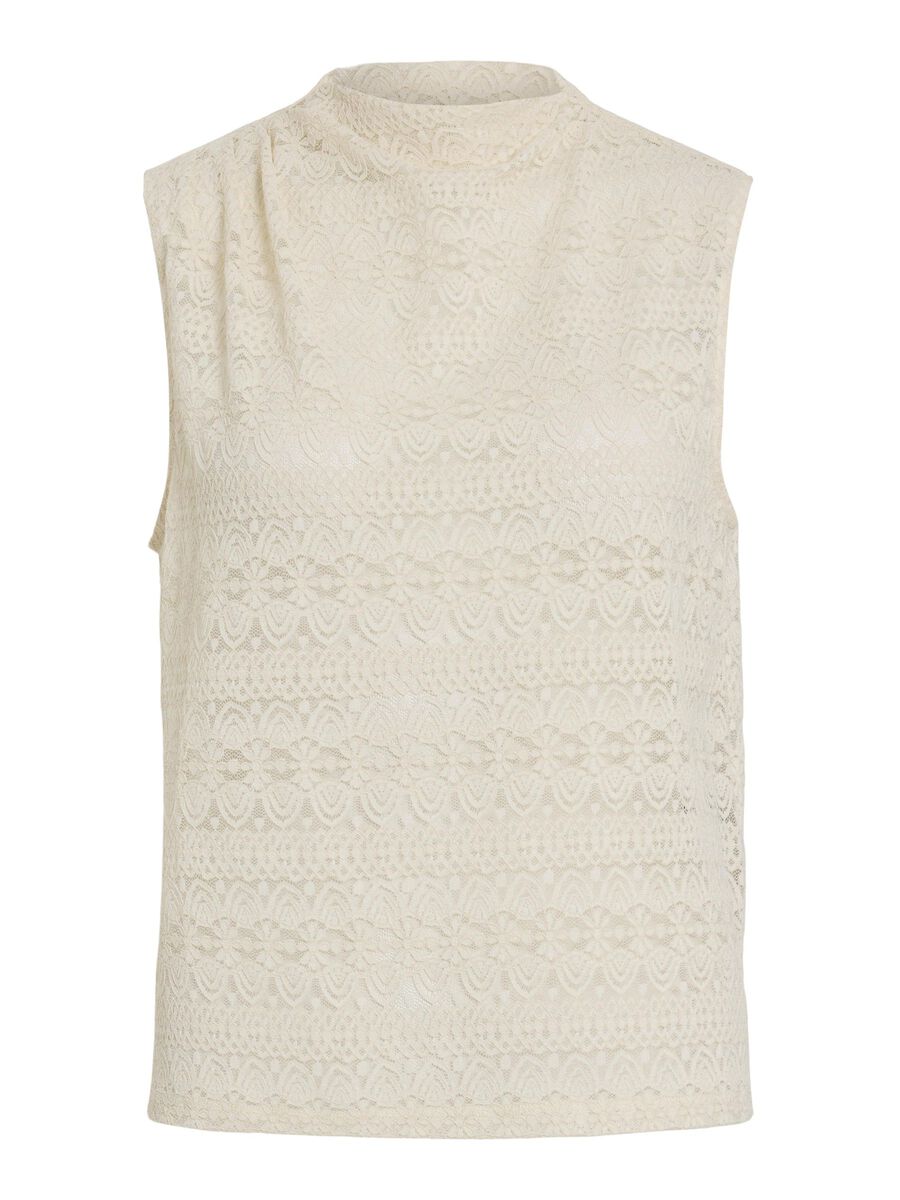 VILA HIGH NECK SLEEVELESS TOP, Birch, highres - 14109714_Birch_001.jpg