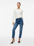 VILA VIRIL RUNDHALS STRICKPULLOVER, White Alyssum, highres - 14054177_WhiteAlyssum_005.jpg