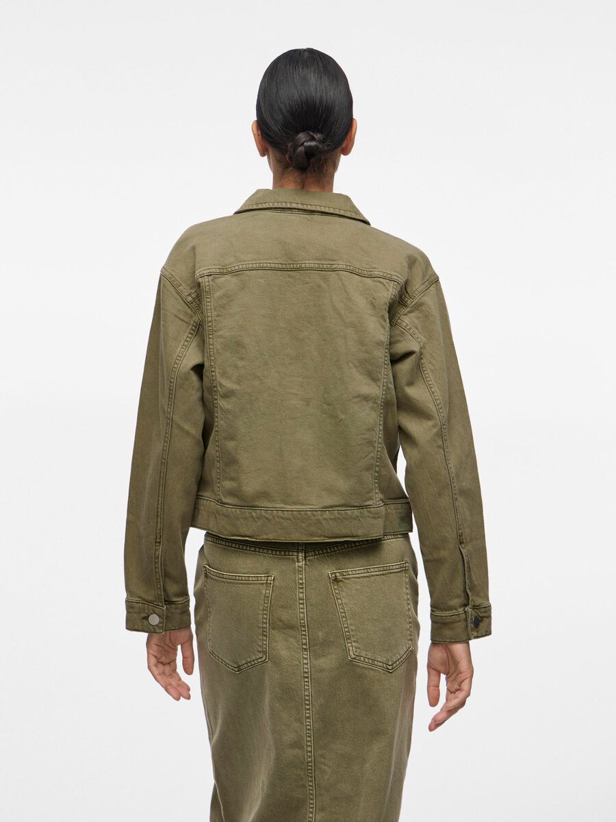 VILA BUTTONED DENIM JACKET, Capulet Olive, highres - 14104699_CapuletOlive_004.jpg