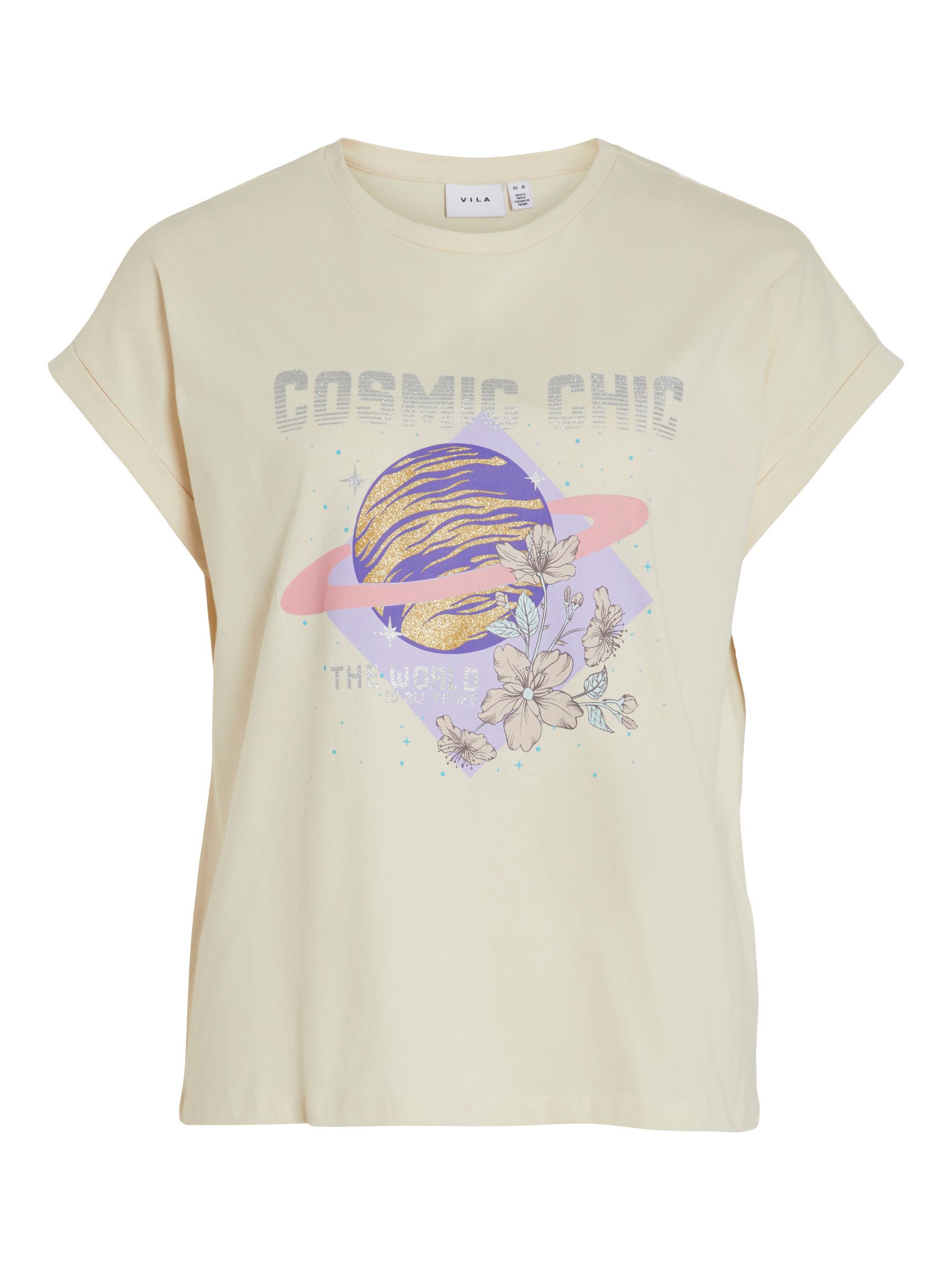 Vila t shirt print clearance