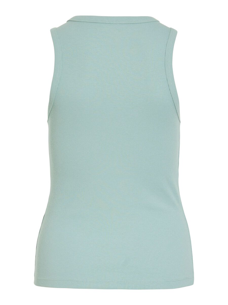 Carousel image - VISOLA ROUND NECK SLEEVELESS TOP, Blue Surf | 6