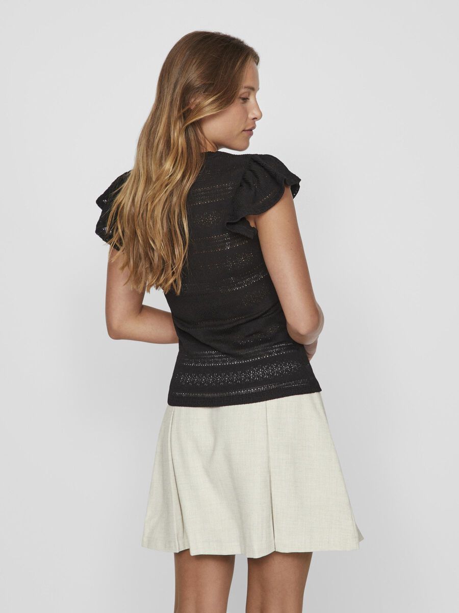 VILA CAP SLEEVE TOP, Black, highres - 14106151_Black_004.jpg