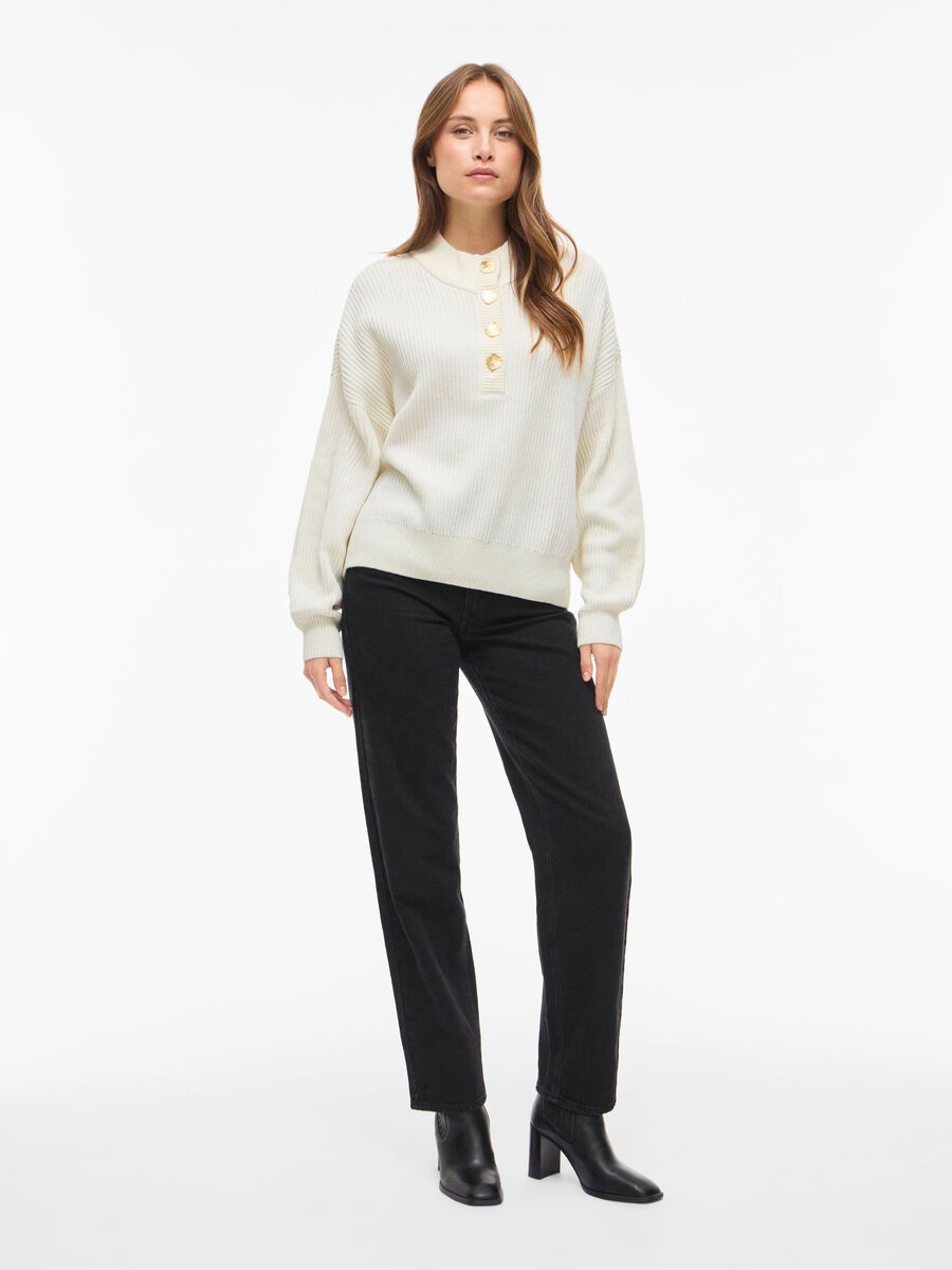 Carousel image - VICHING CREW NECK KNITTED PULLOVER, Birch | 4