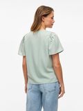 VILA V-NECK SHORT SLEEVED TOP, Green Milieu, highres - 14109690_GreenMilieu_004.jpg