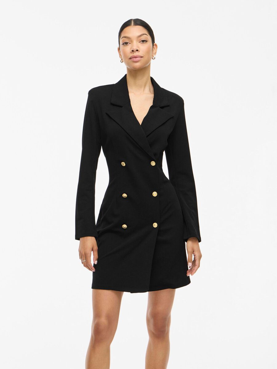 VILA VICLARA SHORT BLAZER DRESS, Black, highres - 14112686_Black_003.jpg