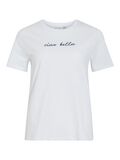 VILA VIAMUR COTTON SHORT-SLEEVED T-SHIRT, Optical Snow, highres - 14111208_OpticalSnow_1229637_001.jpg