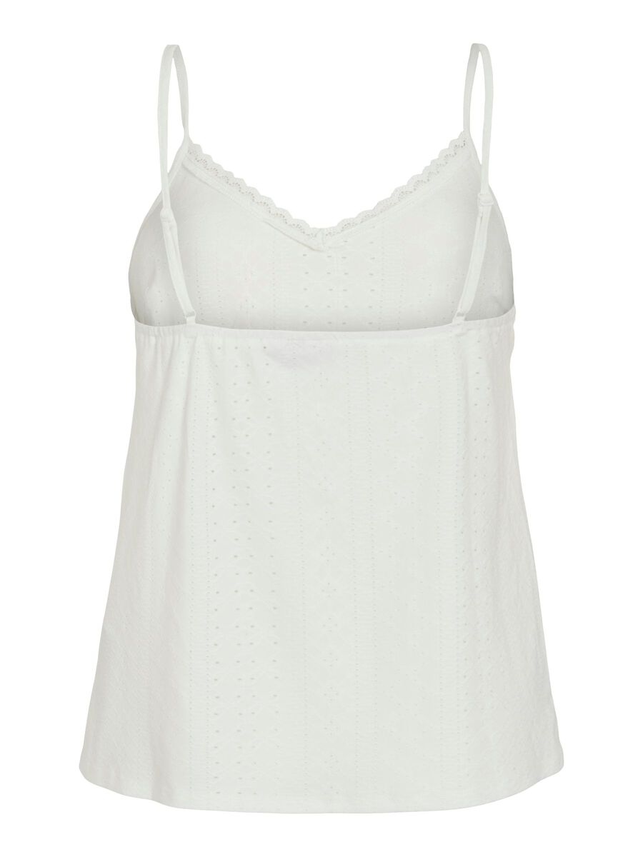 VILA VIHAUGA V-NECK STRAP TOP, Snow White, highres - 14112678_SnowWhite_002.jpg