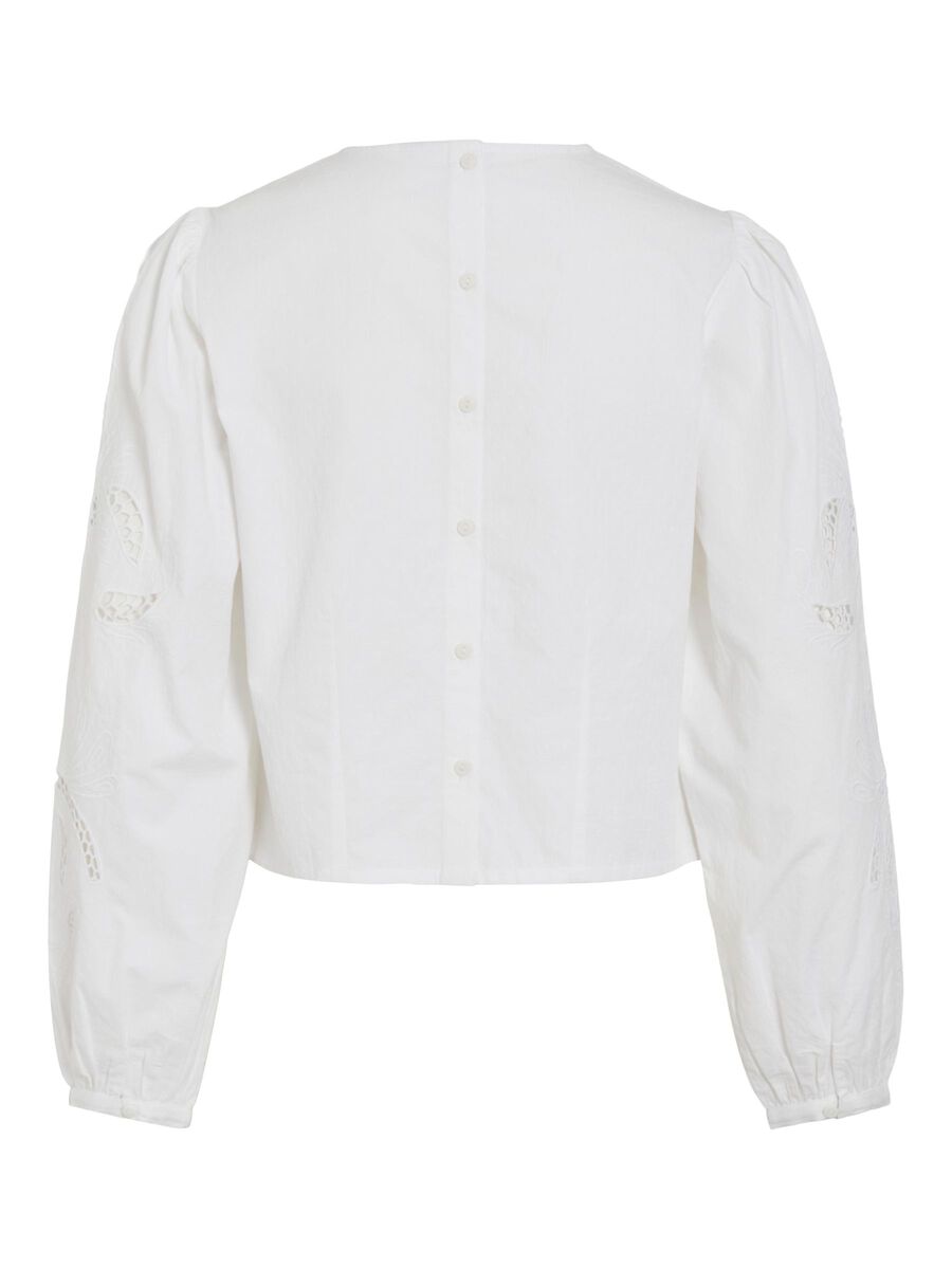VILA LACE-DETAILED TOP A MANICHE LUNGHE, Cloud Dancer, highres - 14108426_CloudDancer_002.jpg
