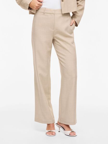 VILA VIROSA HIGH WAIST TROUSERS, Super Light Natural Melan, highres - 14116329_SuperLightNaturalMelan_003.jpg