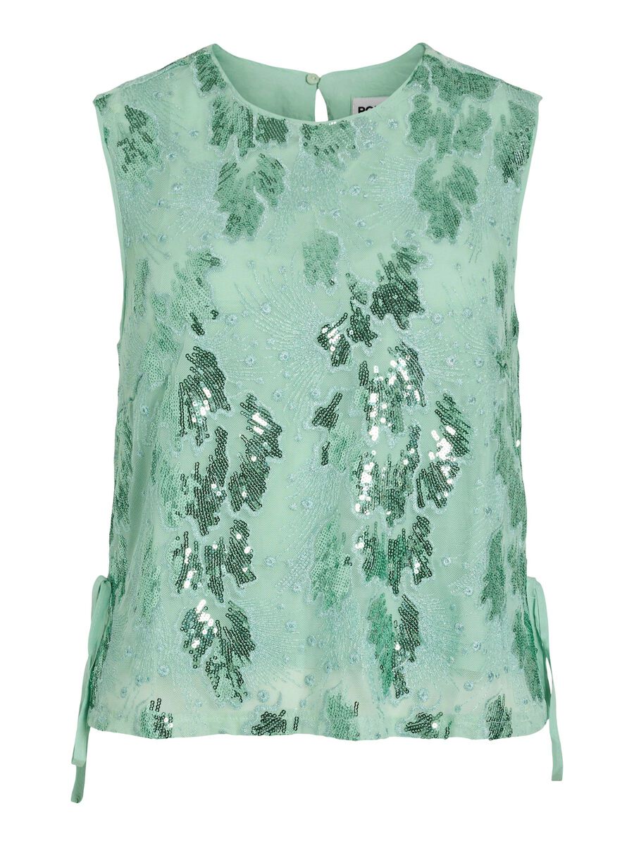 VILA SEQUIN SLEEVELESS TOP, Hemlock, highres - 14105731_Hemlock_001.jpg