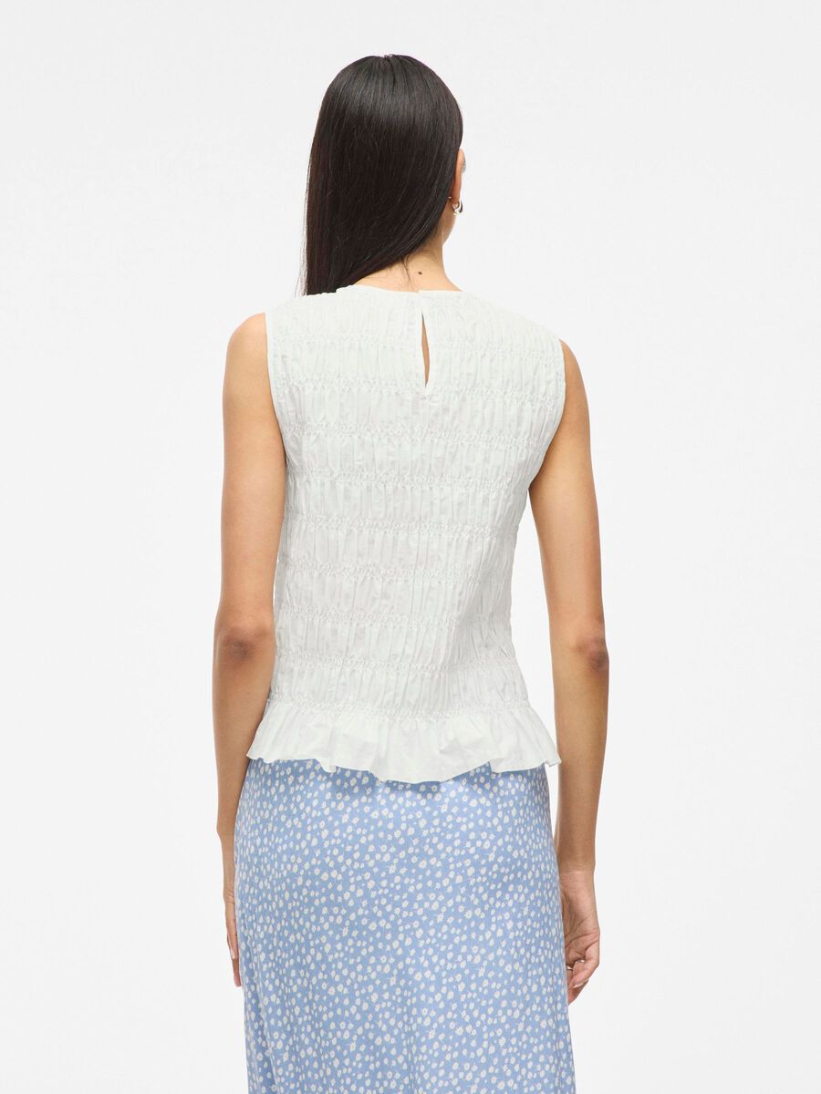 VILA VIHUSA SLEEVELESS SMOCK TOP, Cloud Dancer, highres - 14112270_CloudDancer_004.jpg