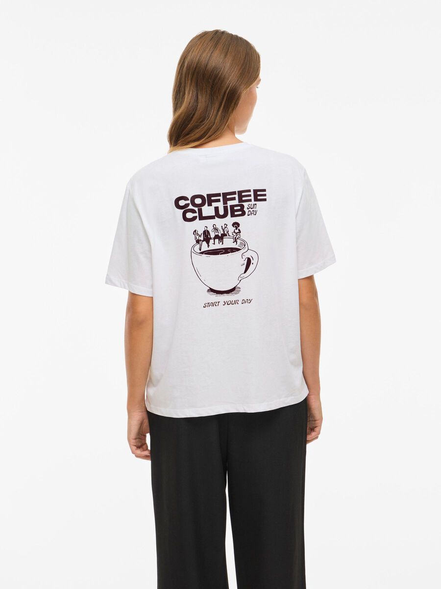 VILA VISAGE ORGANIC COTTON SHORT-SLEEVED T-SHIRT, Optical Snow, highres - 14111918_OpticalSnow_1233579_004.jpg