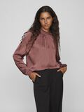 Vila SMOCK HALSUDSKÆRING LANGÆRMET BLUSE, Rose Brown, highres - 14083477_RoseBrown_003.jpg