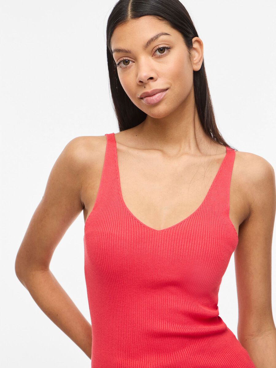 Carousel image - SLEEVELESS KNITTED TOP, Hibiscus | 3