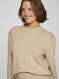 VILA HIGH NECK KNITTED PULLOVER, Natural Melange, highres - 14084179_NaturalMelange_006.jpg