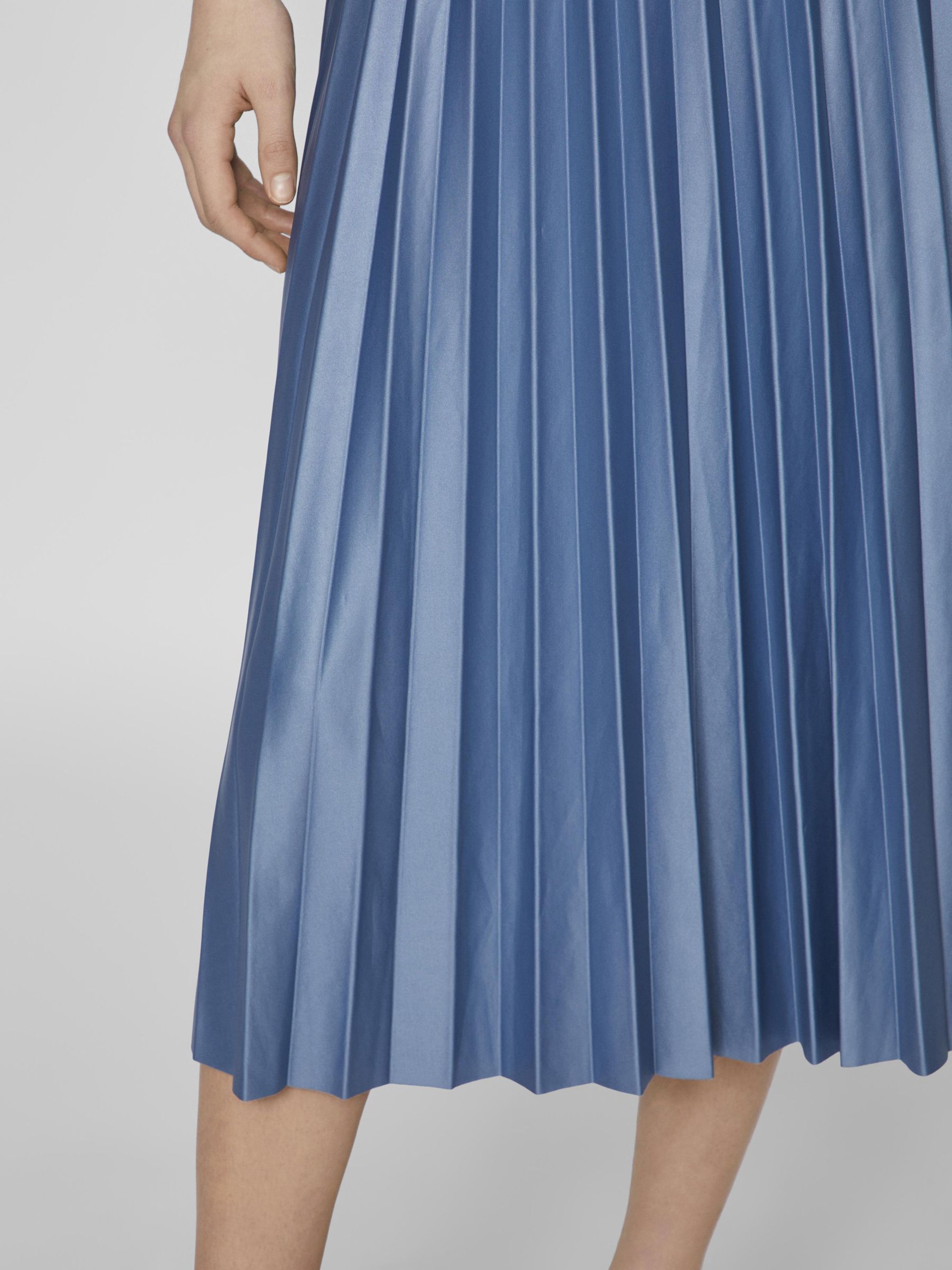 Light blue pleated midi skirt sales