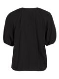 VILA TIE-NECK SHORT SLEEVED TOP, Black Beauty, highres - 14102609_BlackBeauty_002.jpg