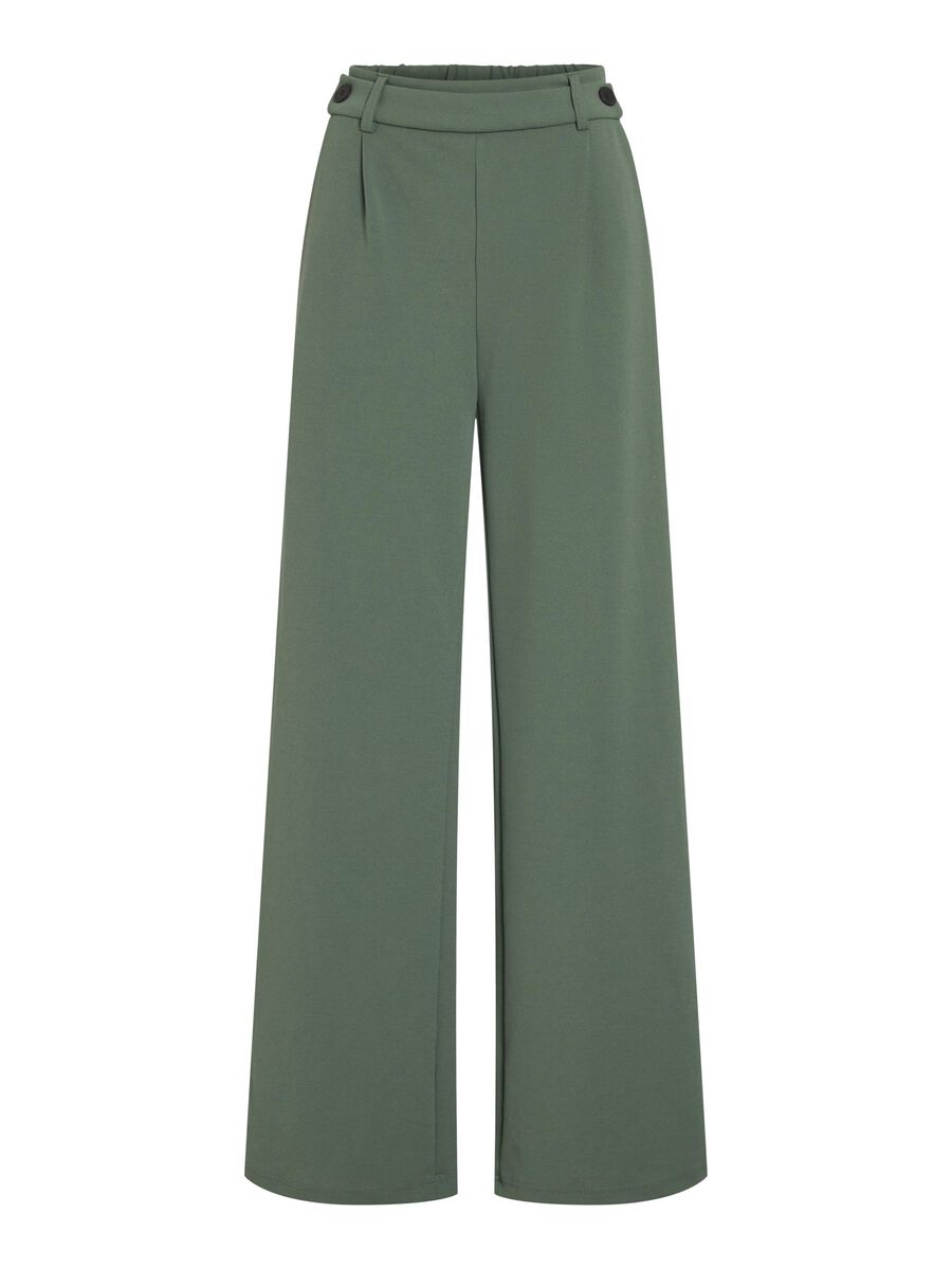 VILA HIGH WAISTED PANTALONI GAMBA AMPIA, Duck Green, highres - 14106568_DuckGreen_1180294_001.jpg