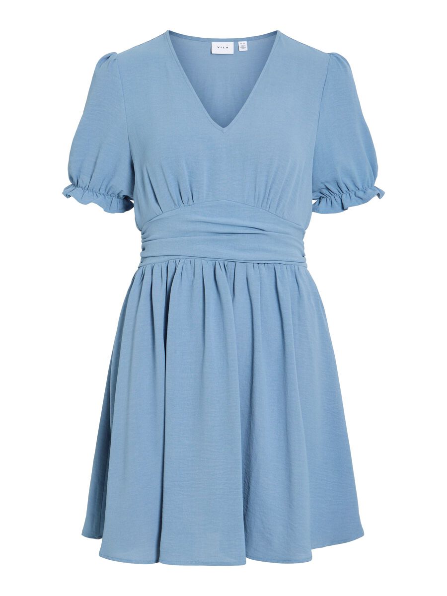 Product carousel image - VIRELLA KORT&AElig;RMET KORT KJOLE, Coronet Blue | 2