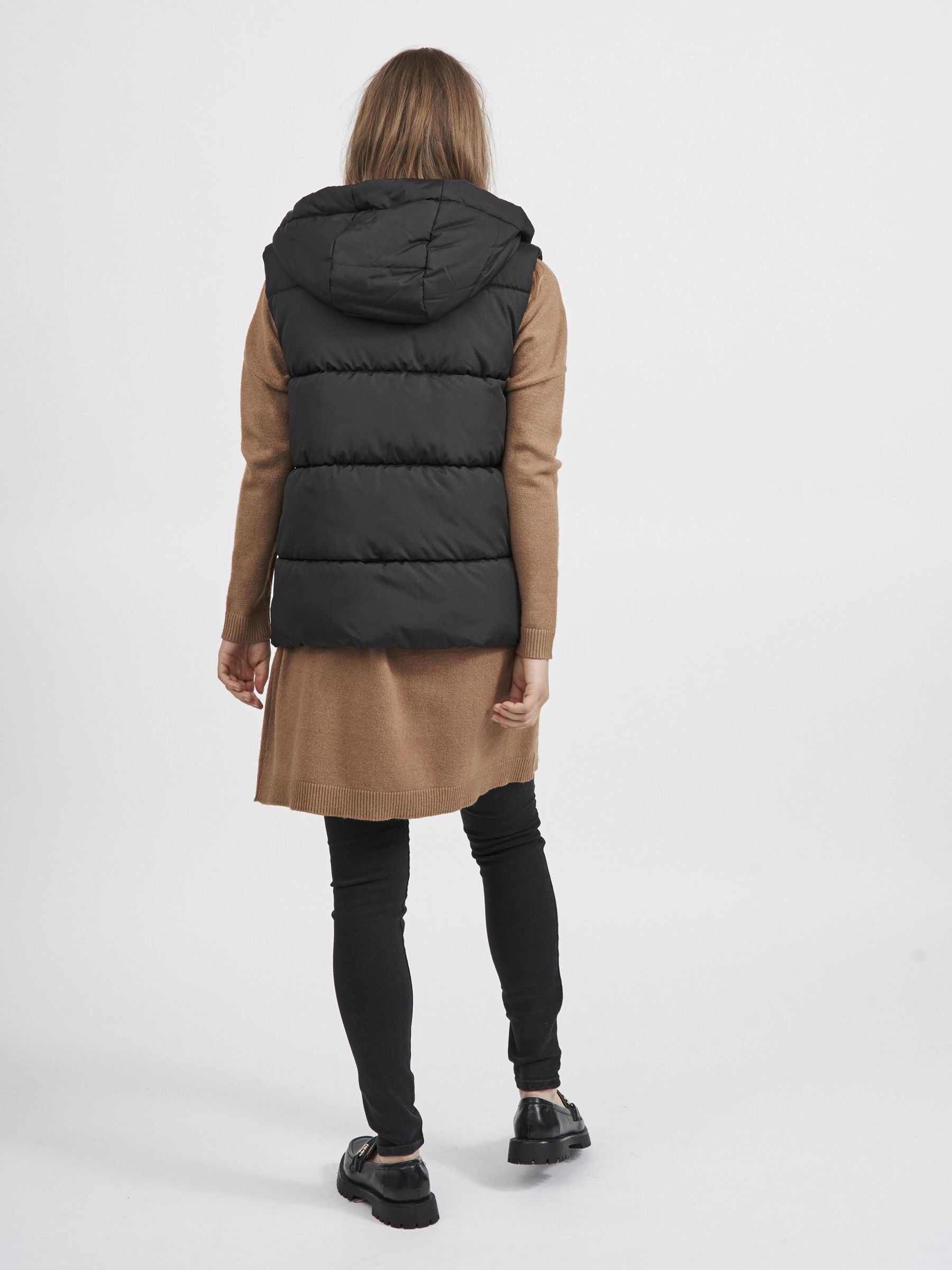 HOODED PUFFER WAISTCOAT Black VILA