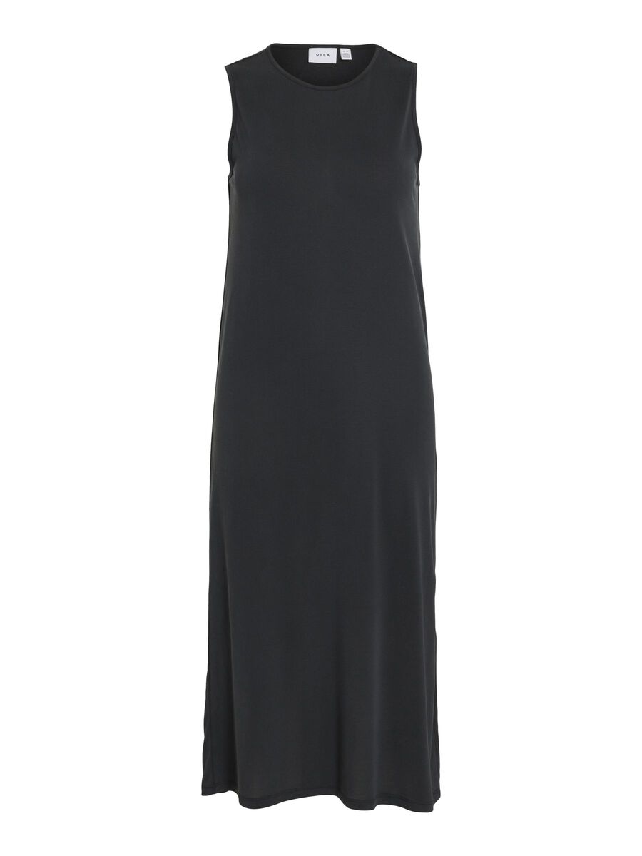 VILA SLEEVELESS MIDI DRESS, Black, highres - 14101675_Black_001.jpg