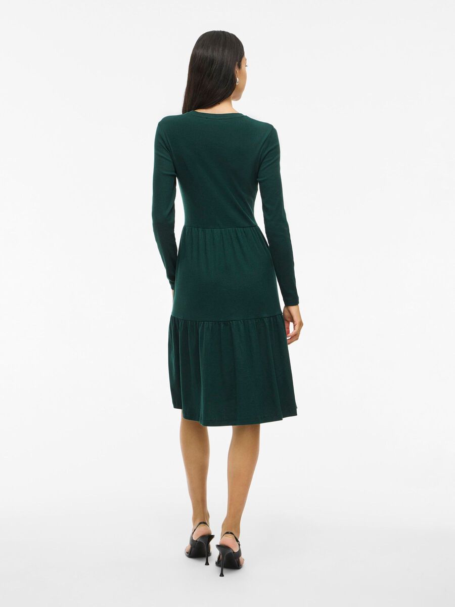 VILA LONG SLEEVED KNEE-LENGTH DRESS, Ponderosa Pine, highres - 14109874_PonderosaPine_004.jpg