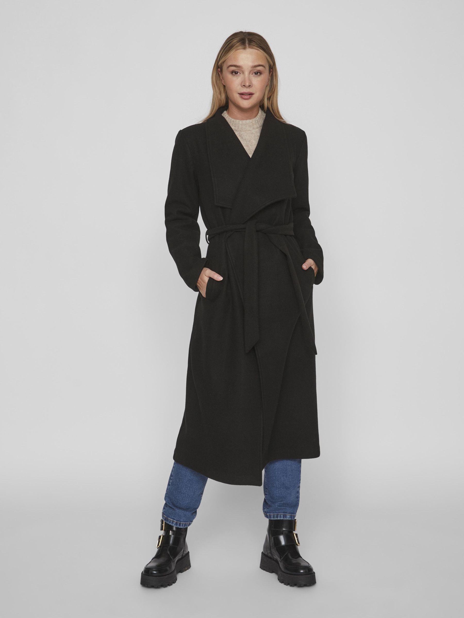 LONG AVEC CEINTURE MANTEAU Noir VILA