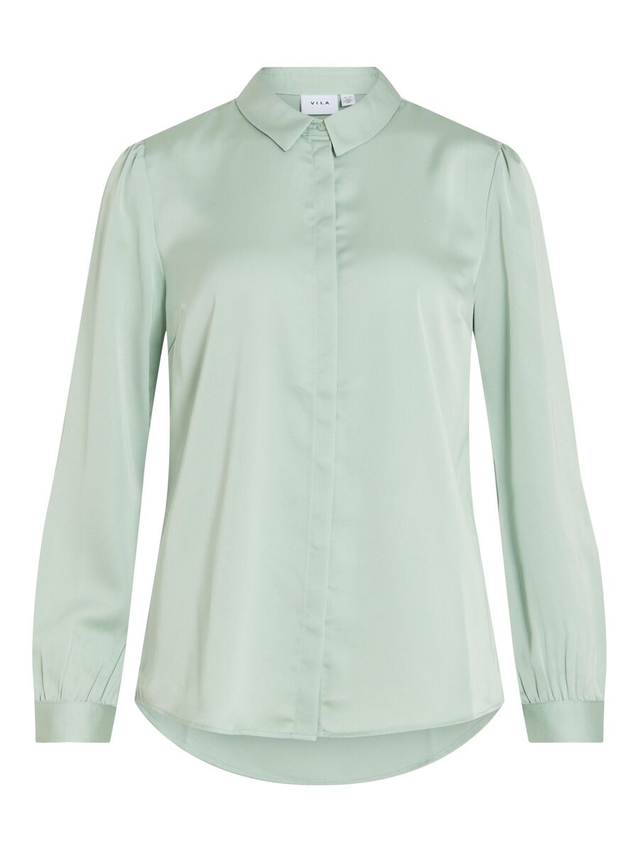 VILA VIELLETTE DE MANGAS LARGAS CAMISA, Silt Green, highres - 14063320_SiltGreen_001.jpg